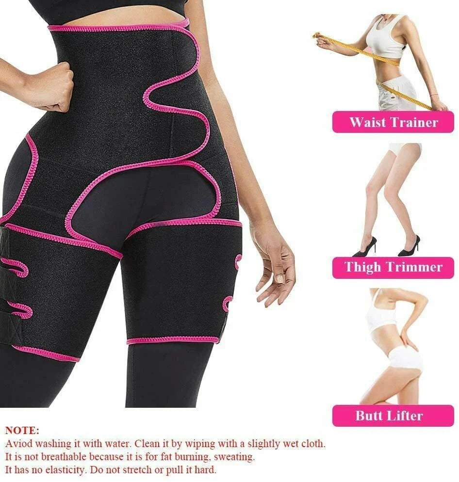 Waist Trainer 3-In-1 Thigh Slimming Body Shaper Trimmer Butt Lifter Shapewear