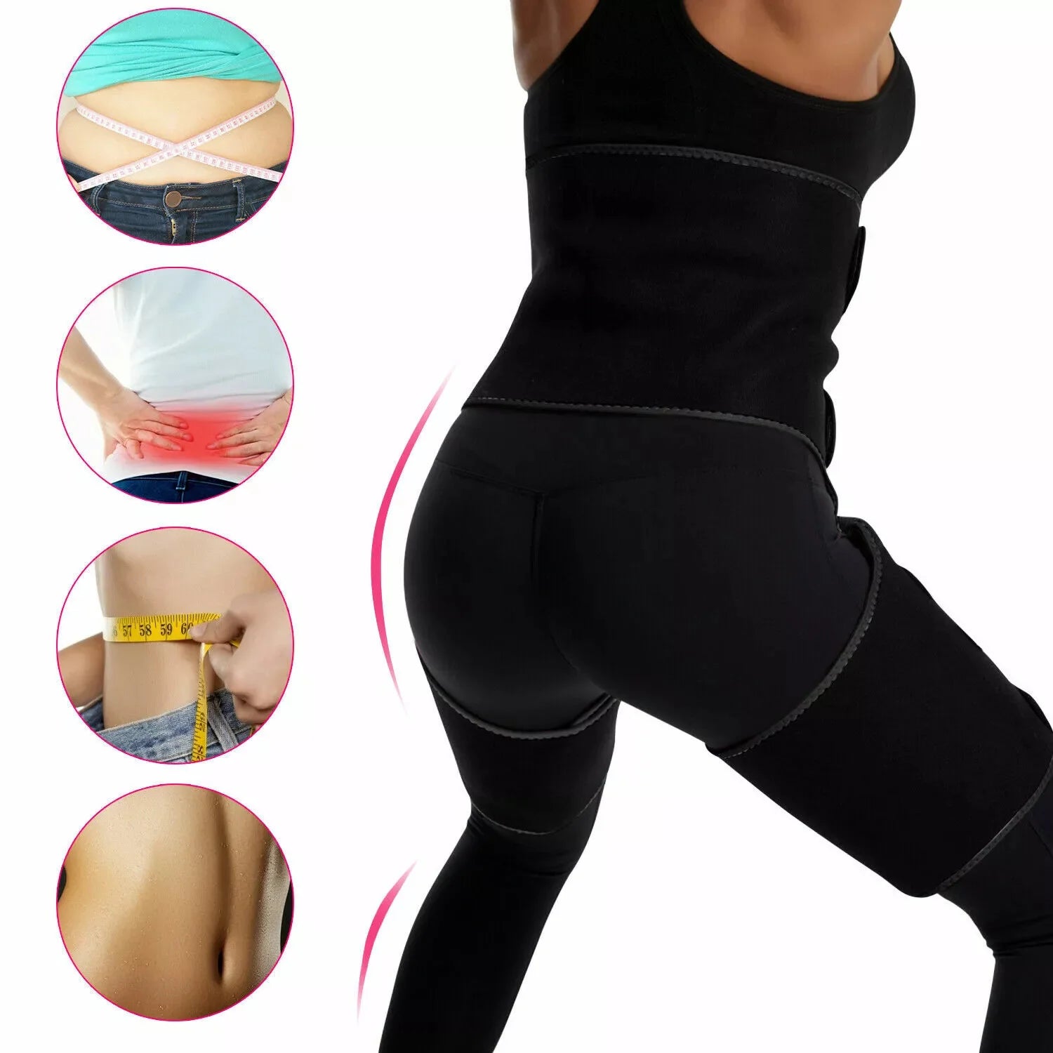 Waist Trainer 3-In-1 Thigh Slimming Body Shaper Trimmer Butt Lifter Shapewear