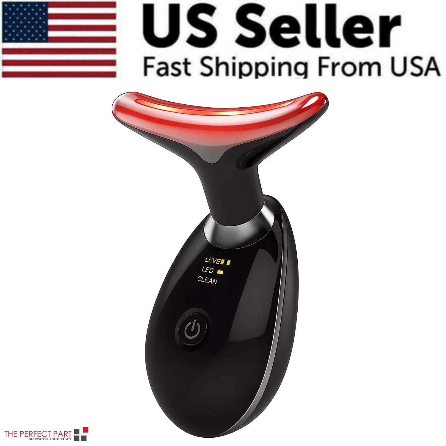 Neck Face Lifting Massager Skin Tighten Device LED anti Wrinkle Double Chin US