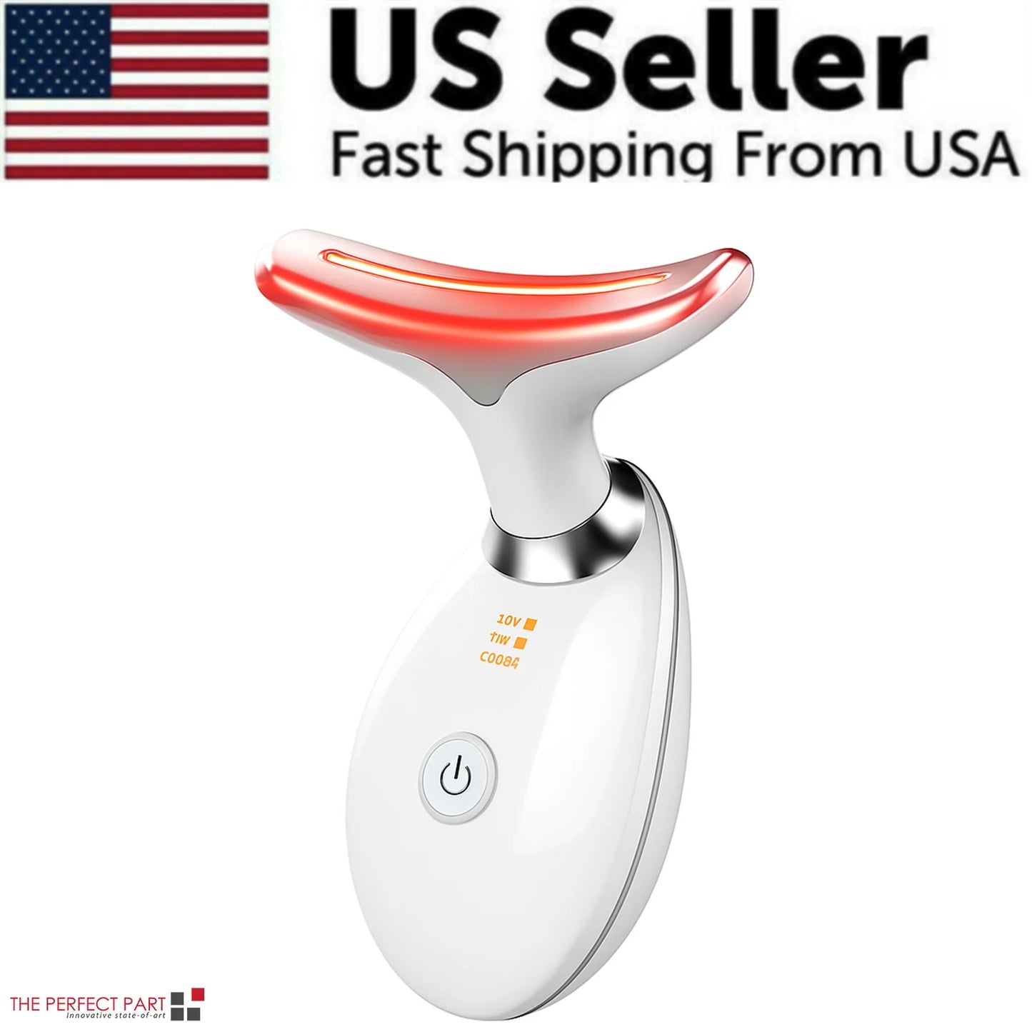 Neck Face Lifting Massager Skin Tighten Device LED anti Wrinkle Double Chin US